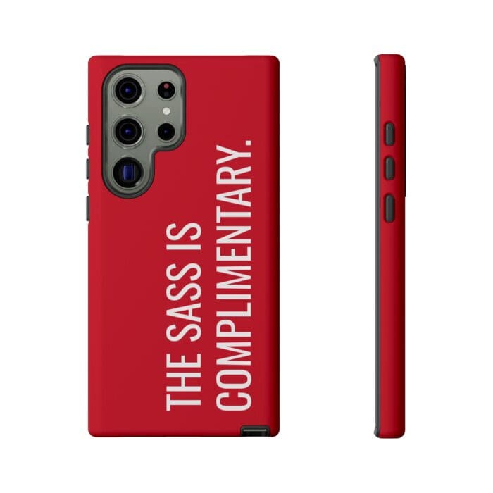 'The Sass is Complimentary' Phone Case (Red) - Image 91