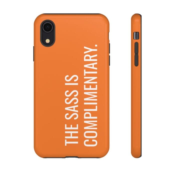 'The Sass is Complimentary' Phone Case (Orange) - Image 7