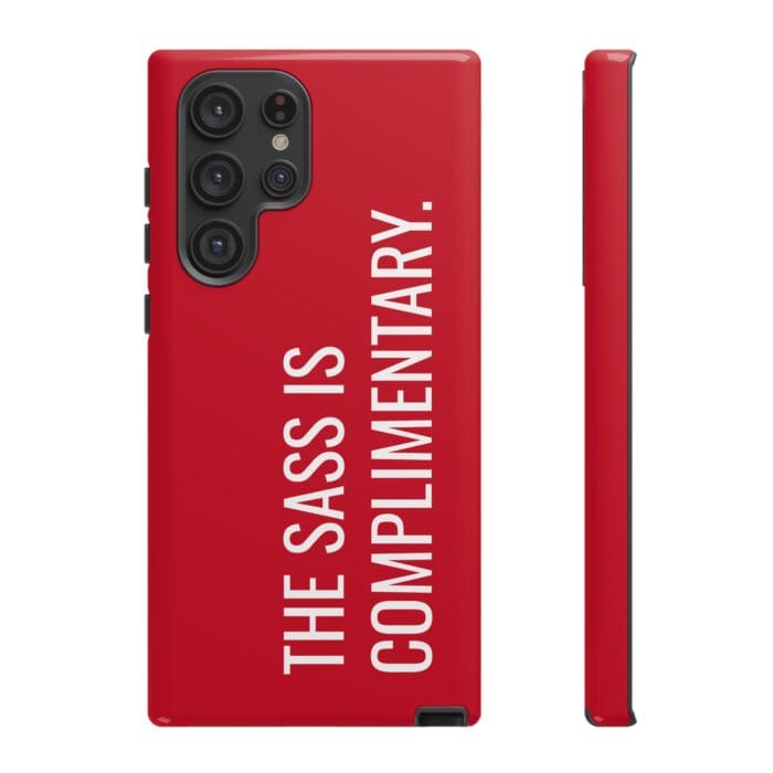'The Sass is Complimentary' Phone Case (Red) - Image 63