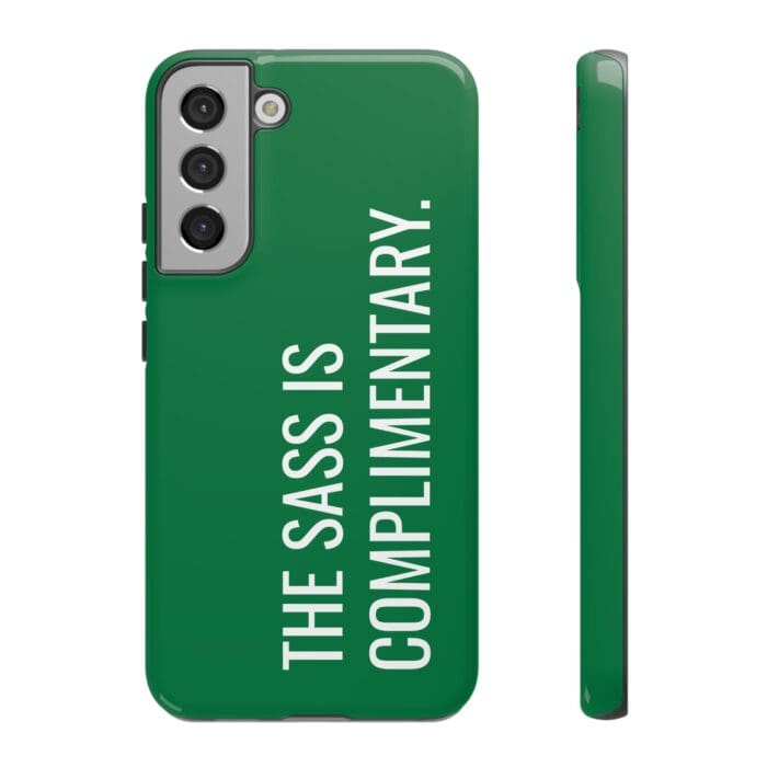 'The Sass is Complimentary' Phone Case (Green) - Image 61