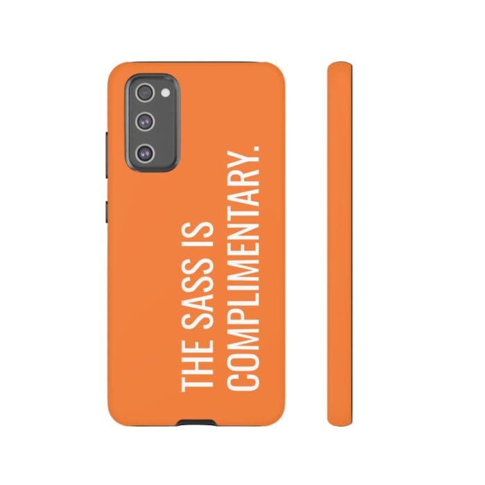 'The Sass is Complimentary' Phone Case (Orange) - Image 56