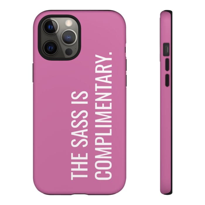 'The Sass is Complimentary' Phone Case (Light Pink) - Image 36
