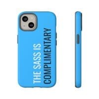 'The Sass is Complimentary' Phone Case ('Two Guys' Blue) - Image 67