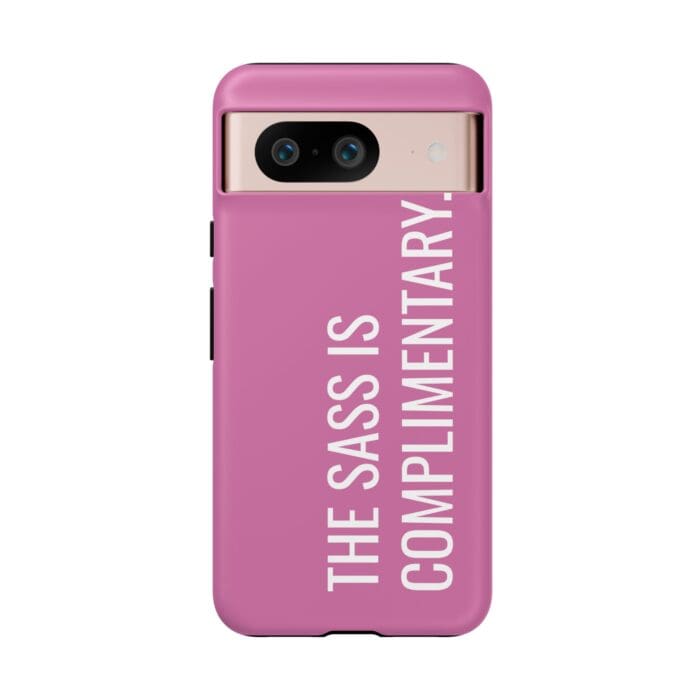 'The Sass is Complimentary' Phone Case (Light Pink) - Image 127