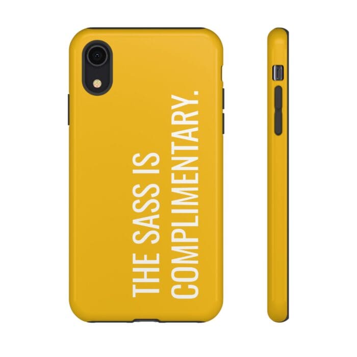 'The Sass is Complimentary' Phone Case (Yellow) - Image 7
