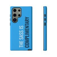 'The Sass is Complimentary' Phone Case ('Two Guys' Blue) - Image 89
