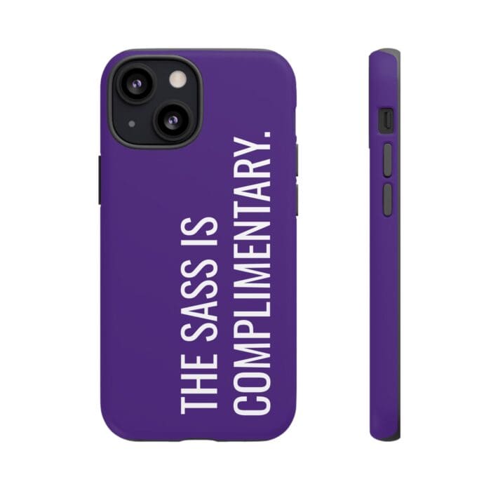 'The Sass is Complimentary' Phone Case (Purple) - Image 40