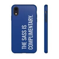 'The Sass is Complimentary' Phone Case (Blue) - Image 8