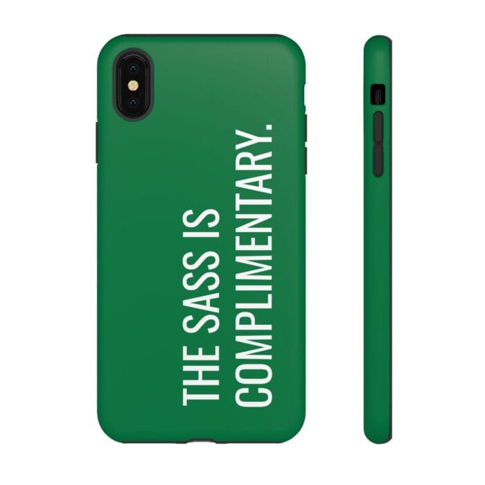 'The Sass is Complimentary' Phone Case (Green) - Image 12