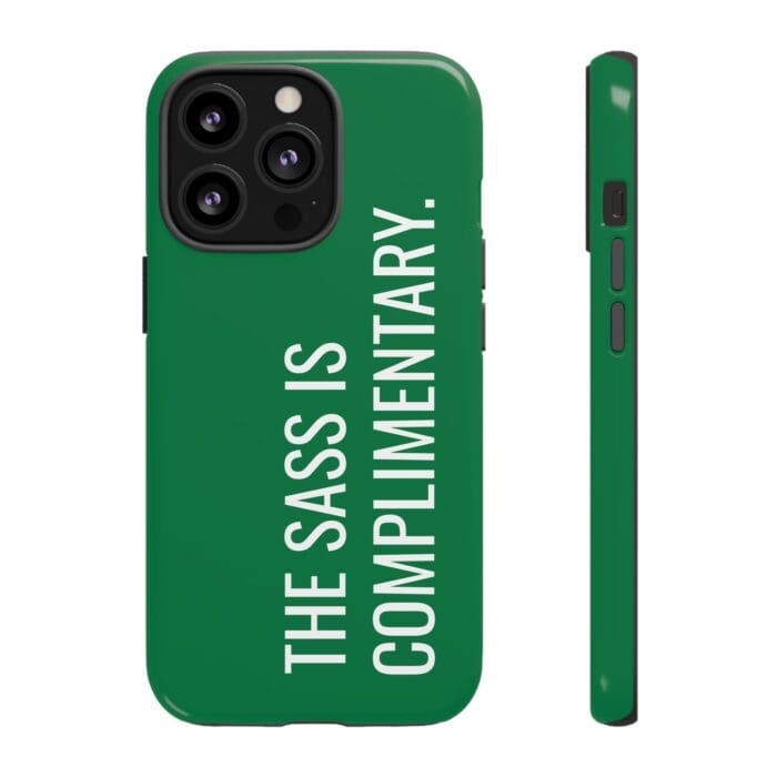 'The Sass is Complimentary' Phone Case (Green) - Image 41