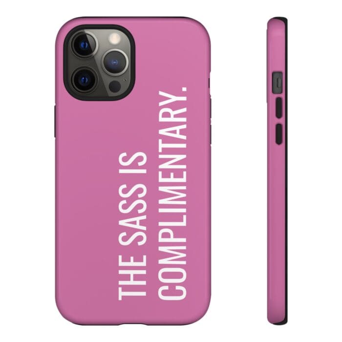 'The Sass is Complimentary' Phone Case (Light Pink) - Image 35