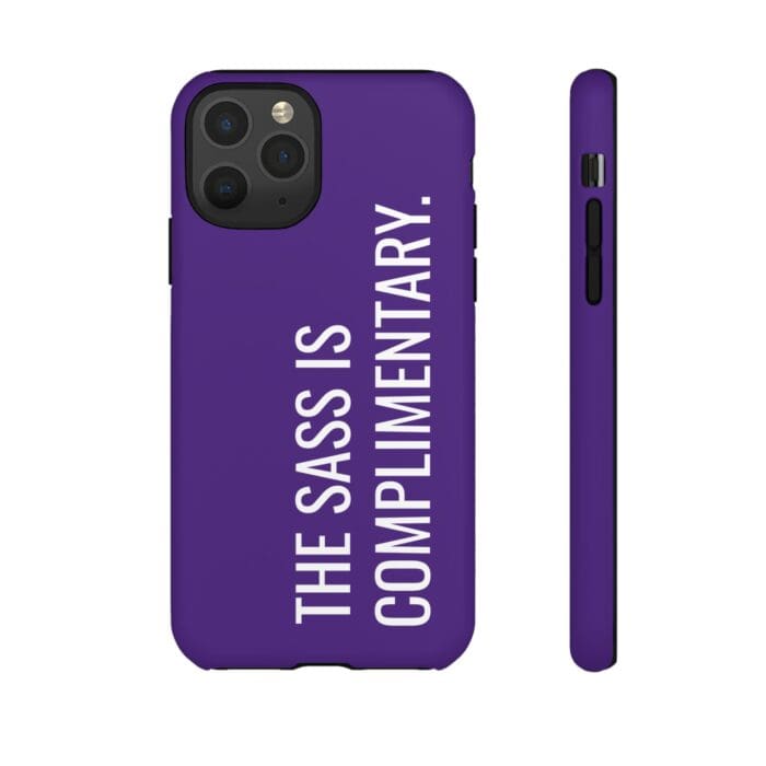 'The Sass is Complimentary' Phone Case (Purple) - Image 20