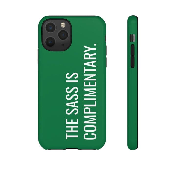 'The Sass is Complimentary' Phone Case (Green) - Image 19