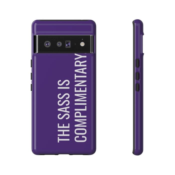 'The Sass is Complimentary' Phone Case (Purple) - Image 97