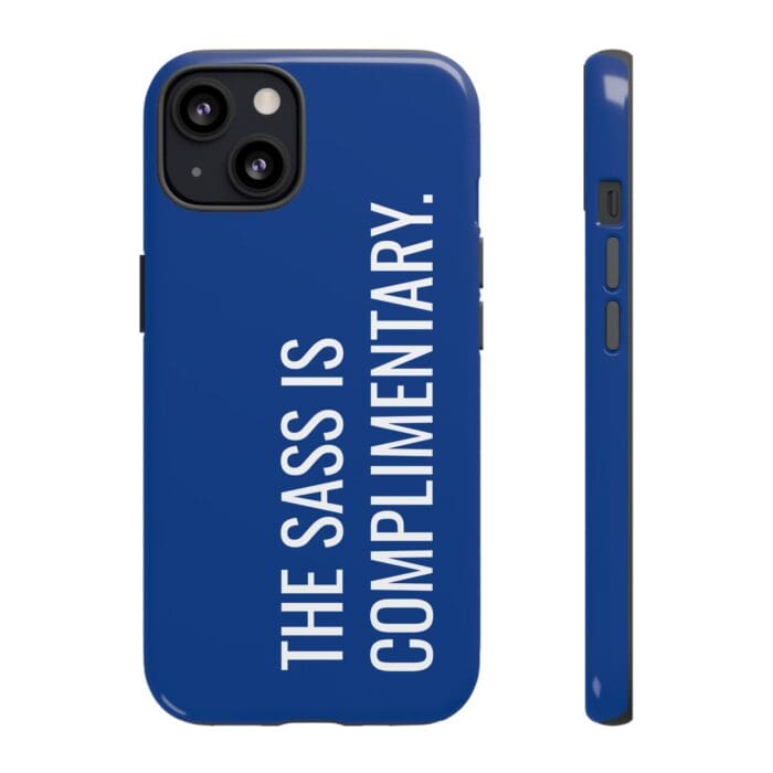 'The Sass is Complimentary' Phone Case (Blue) - Image 37