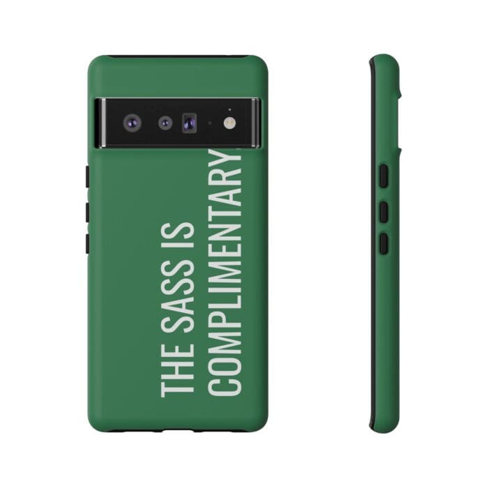 'The Sass is Complimentary' Phone Case (Green) - Image 99