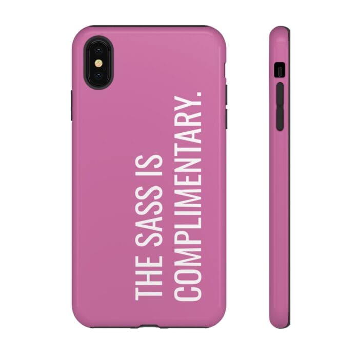 'The Sass is Complimentary' Phone Case (Light Pink) - Image 11