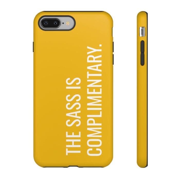 'The Sass is Complimentary' Phone Case (Yellow) - Image 4