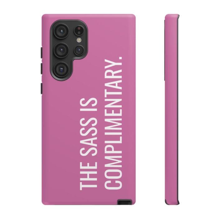 'The Sass is Complimentary' Phone Case (Light Pink) - Image 64
