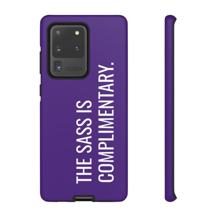 'The Sass is Complimentary' Phone Case (Purple) - Image 26