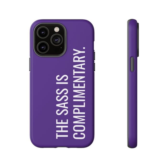 'The Sass is Complimentary' Phone Case (Purple) - Image 79