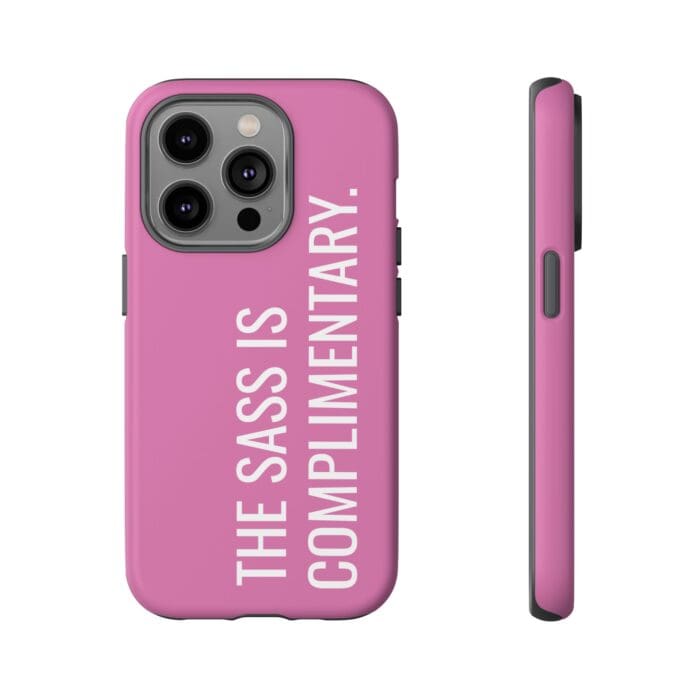 'The Sass is Complimentary' Phone Case (Light Pink) - Image 71