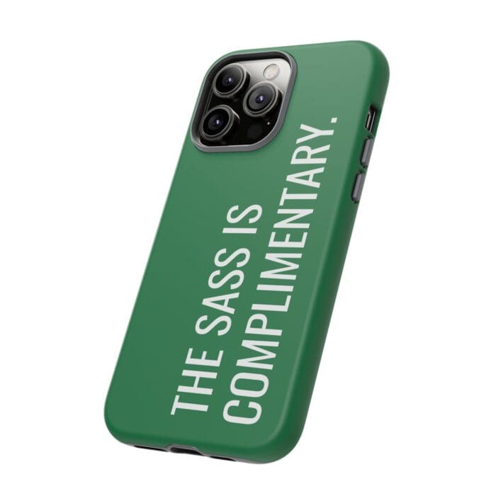 'The Sass is Complimentary' Phone Case (Green) - Image 80