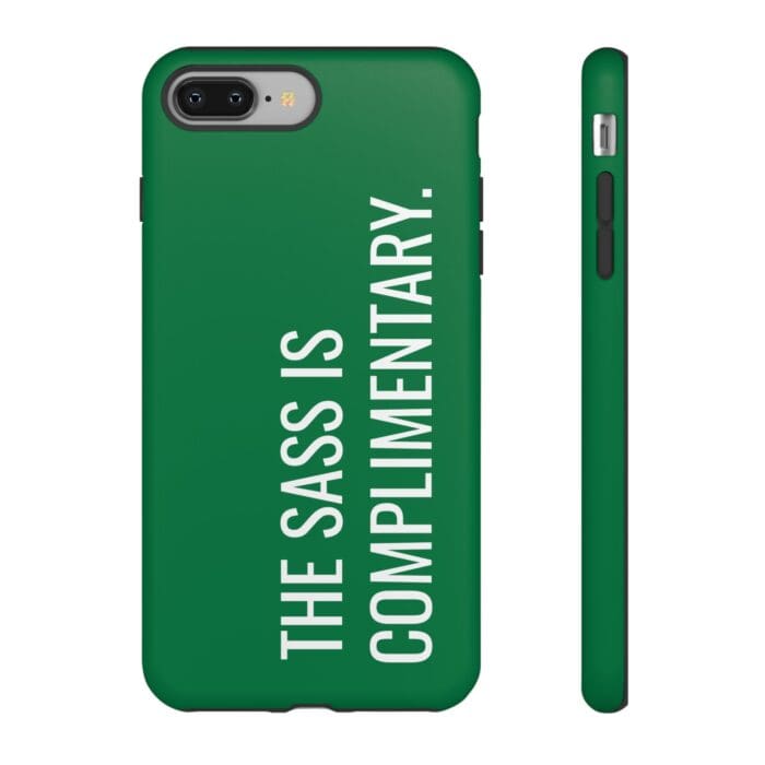 'The Sass is Complimentary' Phone Case (Green) - Image 4