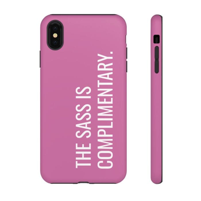 'The Sass is Complimentary' Phone Case (Light Pink) - Image 12