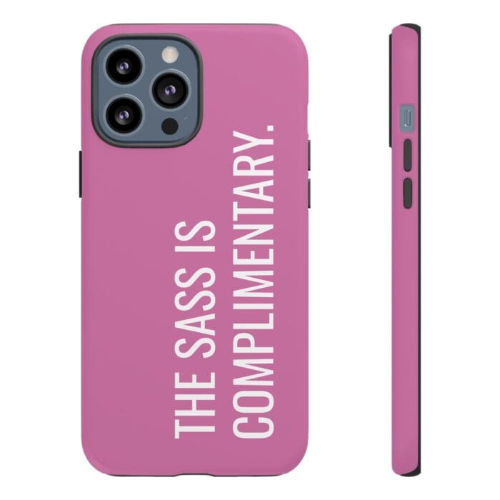 'The Sass is Complimentary' Phone Case (Light Pink) - Image 44