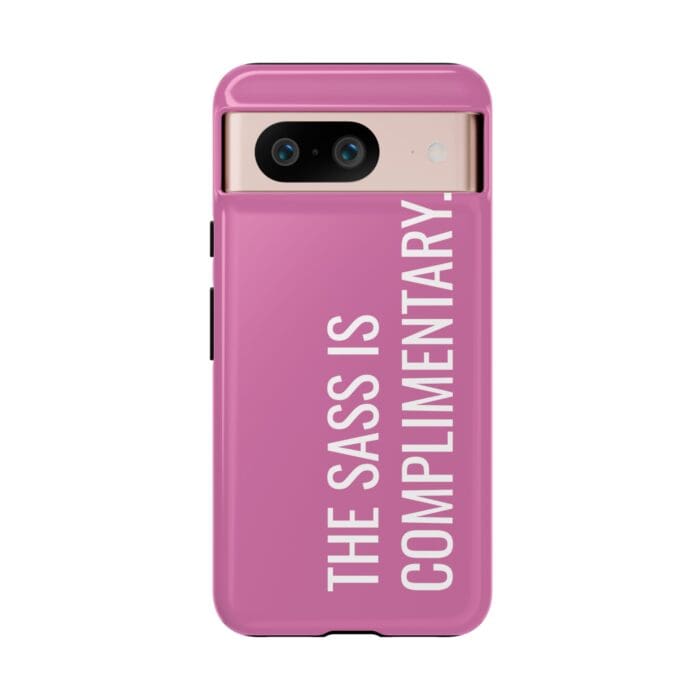 'The Sass is Complimentary' Phone Case (Light Pink) - Image 125