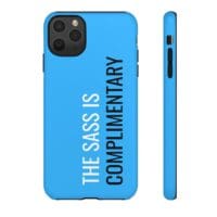 'The Sass is Complimentary' Phone Case ('Two Guys' Blue) - Image 21