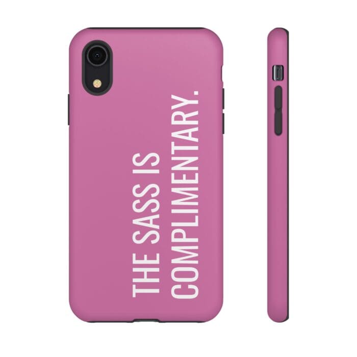 'The Sass is Complimentary' Phone Case (Light Pink) - Image 8