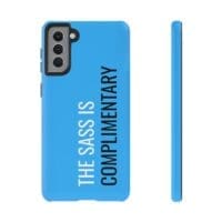 'The Sass is Complimentary' Phone Case ('Two Guys' Blue) - Image 48