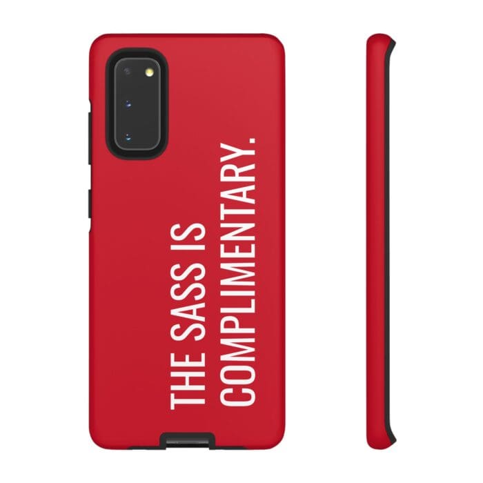 'The Sass is Complimentary' Phone Case (Red) - Image 24