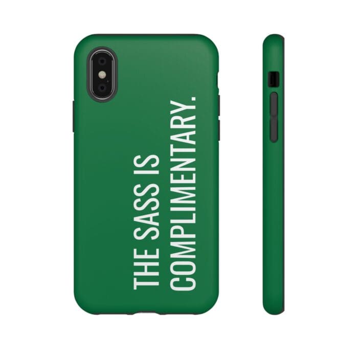 'The Sass is Complimentary' Phone Case (Green) - Image 10