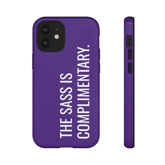 'The Sass is Complimentary' Phone Case (Purple) - Image 29