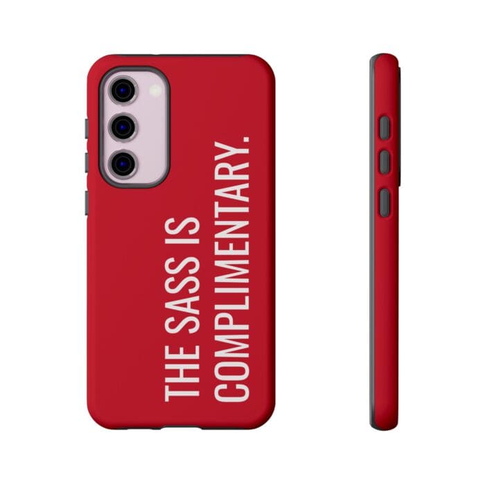 'The Sass is Complimentary' Phone Case (Red) - Image 87