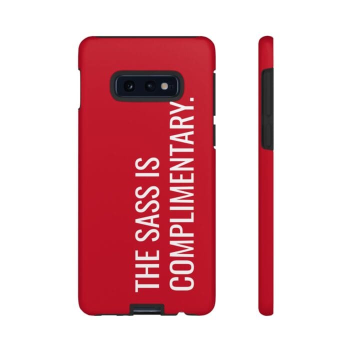 'The Sass is Complimentary' Phone Case (Red) - Image 14