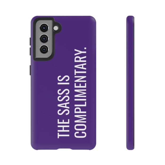'The Sass is Complimentary' Phone Case (Purple) - Image 46