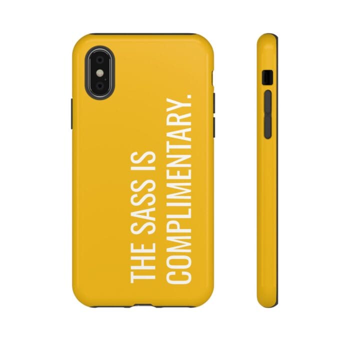 'The Sass is Complimentary' Phone Case (Yellow) - Image 9