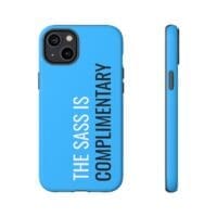 'The Sass is Complimentary' Phone Case ('Two Guys' Blue) - Image 75