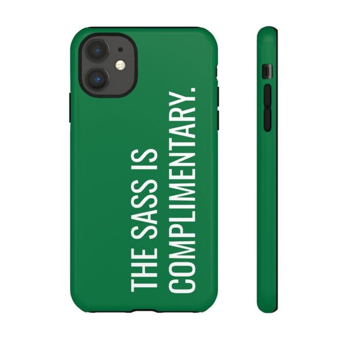 'The Sass is Complimentary' Phone Case (Green) - Image 17