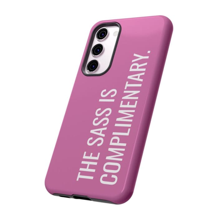'The Sass is Complimentary' Phone Case (Light Pink) - Image 86