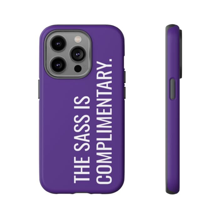 'The Sass is Complimentary' Phone Case (Purple) - Image 71