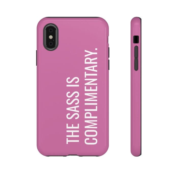 'The Sass is Complimentary' Phone Case (Light Pink) - Image 9