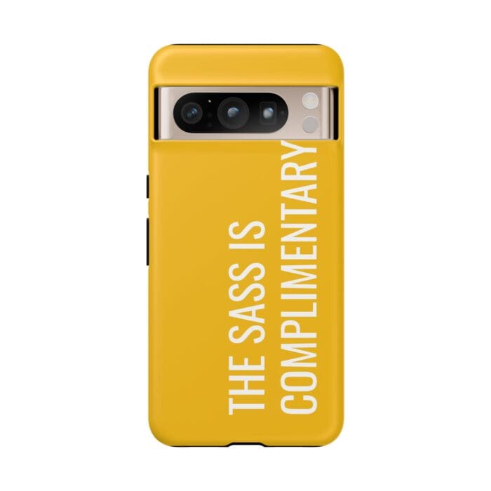 'The Sass is Complimentary' Phone Case (Yellow) - Image 123