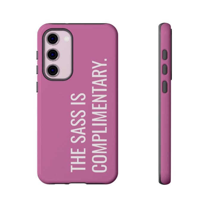 'The Sass is Complimentary' Phone Case (Light Pink) - Image 85