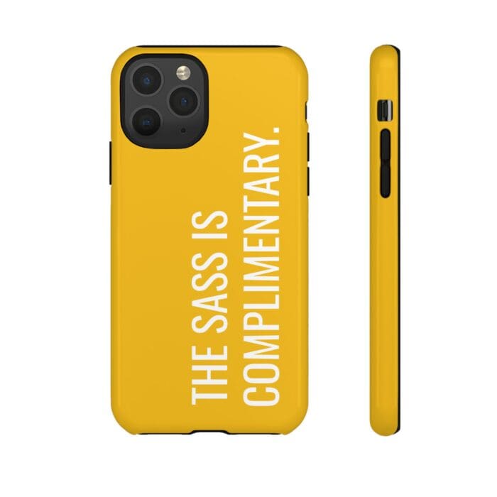 'The Sass is Complimentary' Phone Case (Yellow) - Image 19