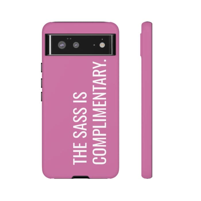 'The Sass is Complimentary' Phone Case (Light Pink) - Image 54